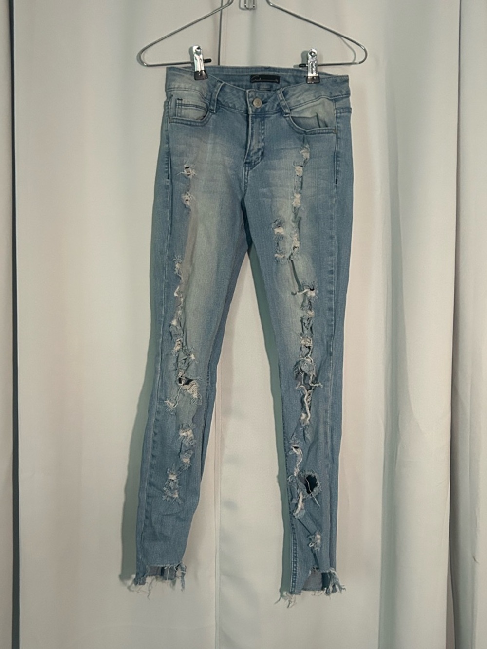 Light Blue Distressed Women's Jeans